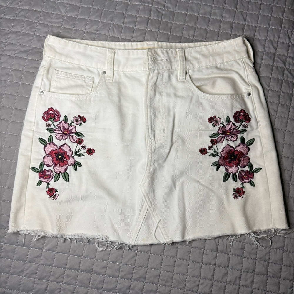 PacSun White Denim Skirt
